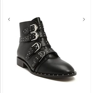 Studded Faux Leather Booties